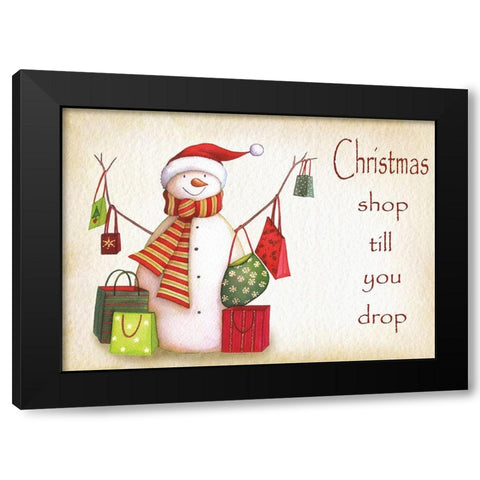 Shop Till You Drop Black Modern Wood Framed Art Print by P.S. Art