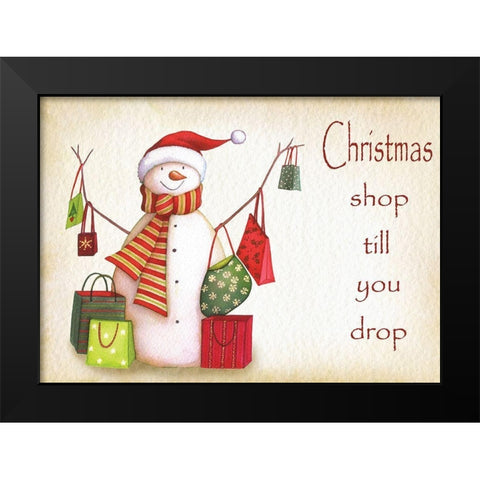 Shop Till You Drop Black Modern Wood Framed Art Print by P.S. Art