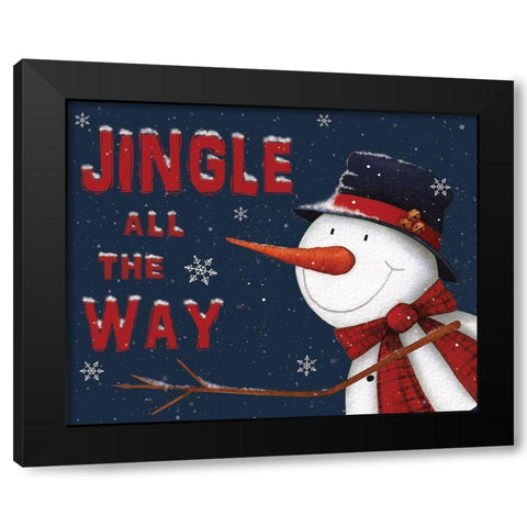 Jingle All the Way Black Modern Wood Framed Art Print by P.S. Art