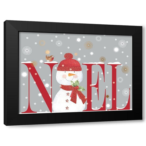 Noel Black Modern Wood Framed Art Print by P.S. Art