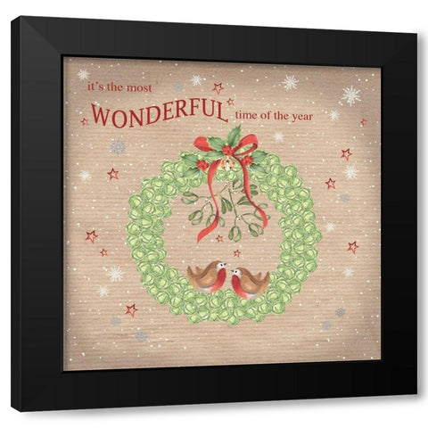 Most Wonderful Time of the Year Black Modern Wood Framed Art Print by P.S. Art