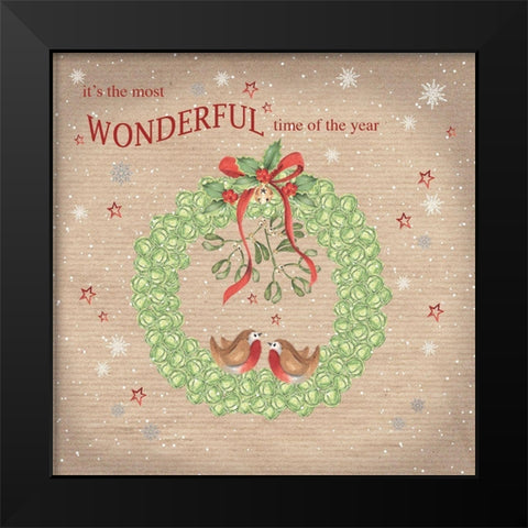 Most Wonderful Time of the Year Black Modern Wood Framed Art Print by P.S. Art