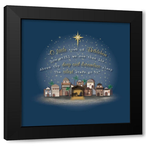 Bethlehem Black Modern Wood Framed Art Print by P.S. Art