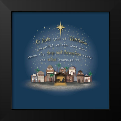 Bethlehem Black Modern Wood Framed Art Print by P.S. Art
