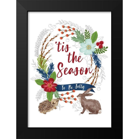 Tis the Season II Black Modern Wood Framed Art Print by P.S. Art