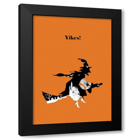 Yikes!  Black Modern Wood Framed Art Print by P.S. Art