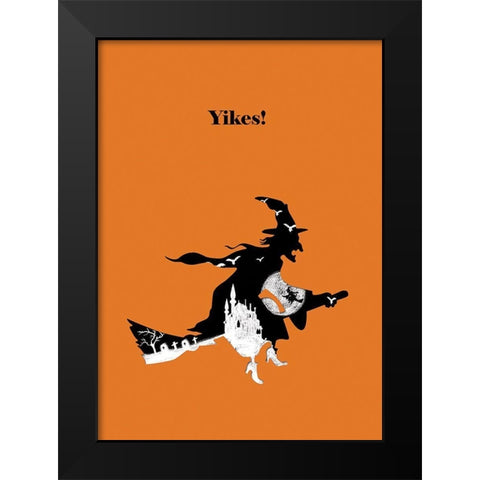 Yikes!  Black Modern Wood Framed Art Print by P.S. Art