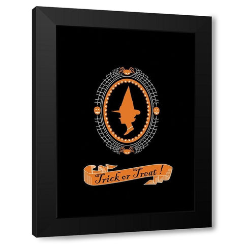 Trick or Treat! Black Modern Wood Framed Art Print with Double Matting by P.S. Art