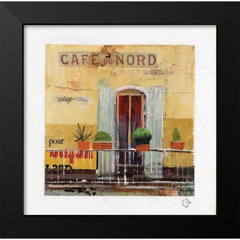 CafÃ© du Nord Black Modern Wood Framed Art Print by P.S. Art