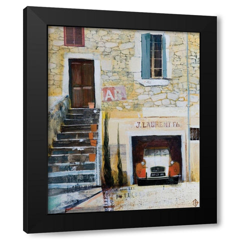 Curb Appeal Black Modern Wood Framed Art Print with Double Matting by P.S. Art