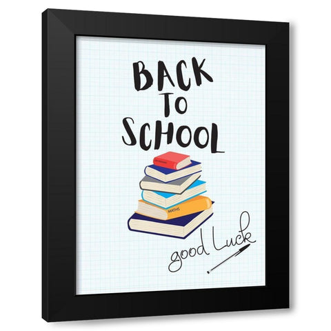 Back to School II Black Modern Wood Framed Art Print with Double Matting by P.S. Art