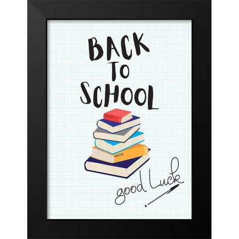 Back to School II Black Modern Wood Framed Art Print by P.S. Art
