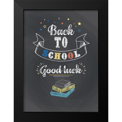 Back to School III Black Modern Wood Framed Art Print by P.S. Art