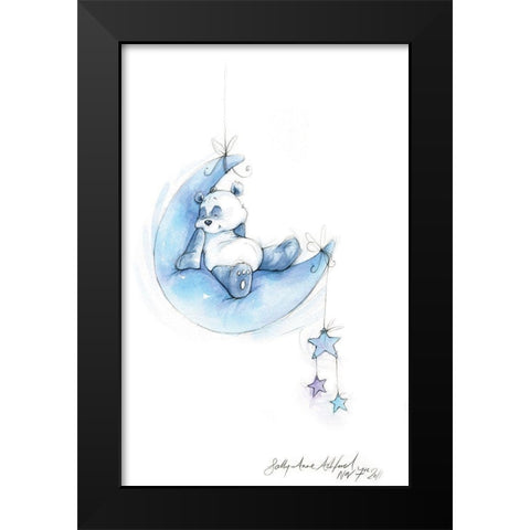 Baby Panda II Black Modern Wood Framed Art Print by P.S. Art