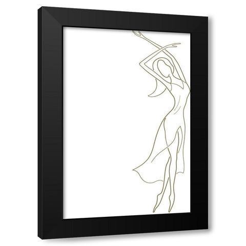Figurative Black Modern Wood Framed Art Print by P.S. Art