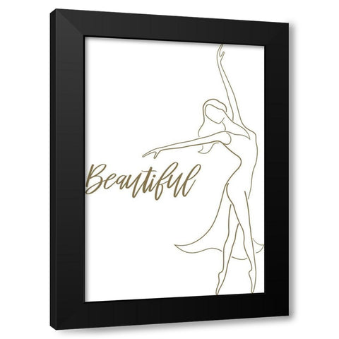 Beautiful Figurative Black Modern Wood Framed Art Print by P.S. Art
