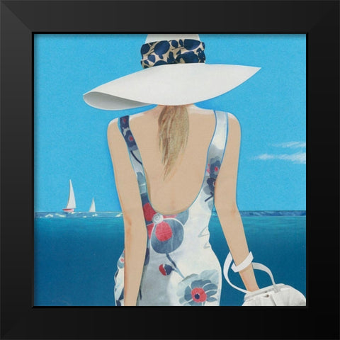 Fancy Hat II Black Modern Wood Framed Art Print by P.S. Art