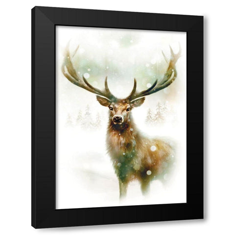 Enchanted Winter Black Modern Wood Framed Art Print with Double Matting by P.S. Art