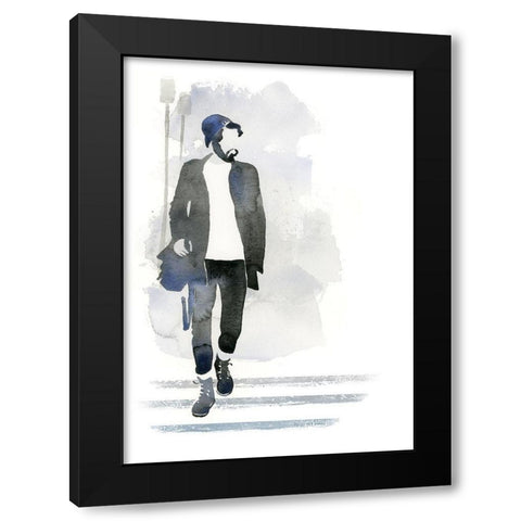 Cool Guy II Black Modern Wood Framed Art Print by P.S. Art