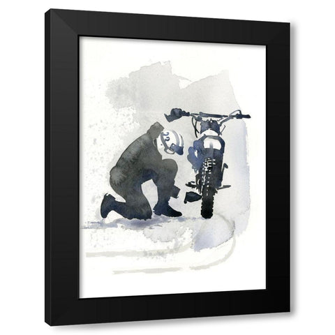 Cool Guy III Black Modern Wood Framed Art Print with Double Matting by P.S. Art