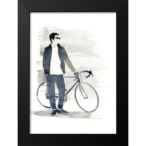 Cool Guy IV Black Modern Wood Framed Art Print by P.S. Art