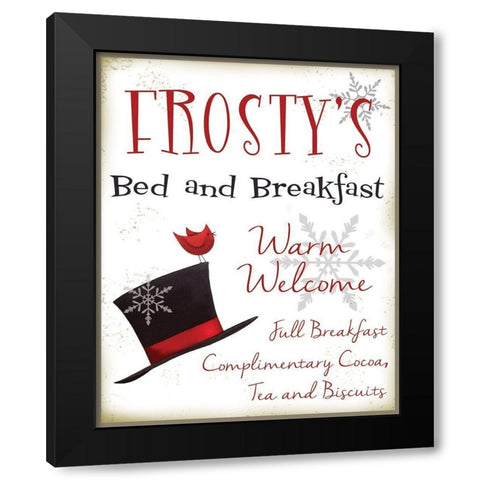 Frosts Bed and Breakfast Black Modern Wood Framed Art Print by P.S. Art