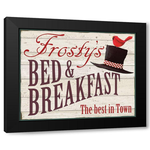 Frostys BandB Black Modern Wood Framed Art Print with Double Matting by P.S. Art