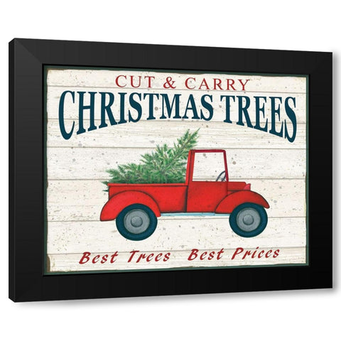 Cut and Carry Black Modern Wood Framed Art Print with Double Matting by P.S. Art