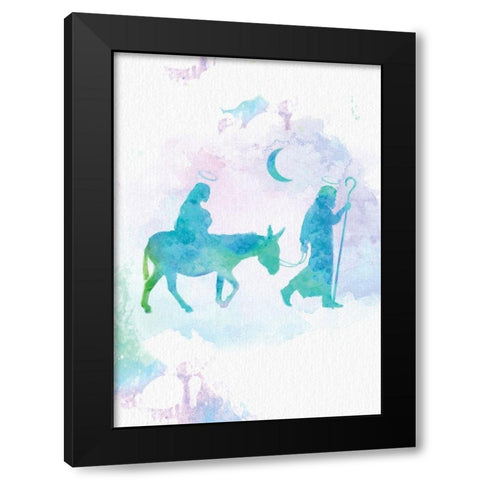 Night Before Black Modern Wood Framed Art Print with Double Matting by P.S. Art