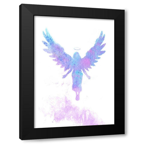 Angels Came Black Modern Wood Framed Art Print by P.S. Art