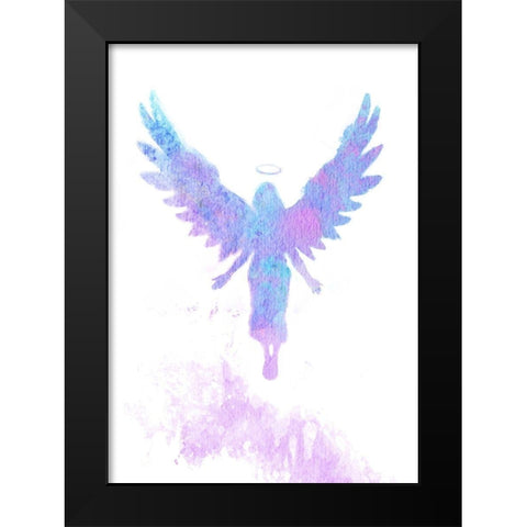 Angels Came Black Modern Wood Framed Art Print by P.S. Art