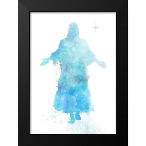 He Returns Black Modern Wood Framed Art Print by P.S. Art