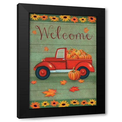 Fall Haul Black Modern Wood Framed Art Print by P.S. Art