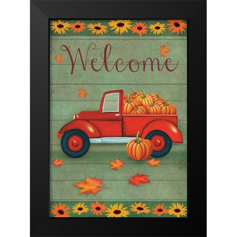 Fall Haul Black Modern Wood Framed Art Print by P.S. Art