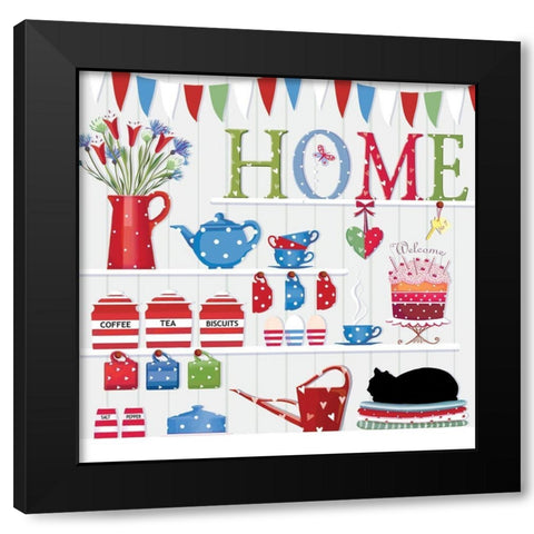 Home Black Modern Wood Framed Art Print with Double Matting by P.S. Art