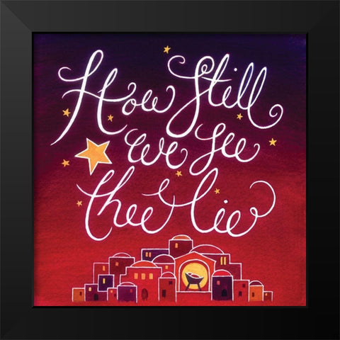 How Still Black Modern Wood Framed Art Print by P.S. Art