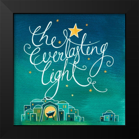 Everlasting Light Black Modern Wood Framed Art Print by P.S. Art