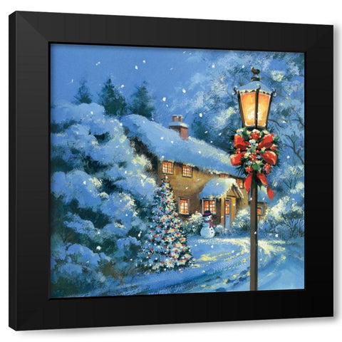 Peace on Earth Black Modern Wood Framed Art Print with Double Matting by P.S. Art