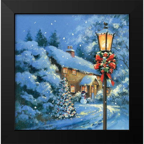 Peace on Earth Black Modern Wood Framed Art Print by P.S. Art