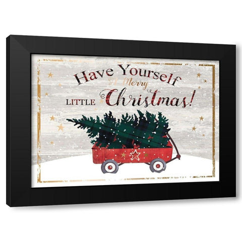 Have Yourself Black Modern Wood Framed Art Print by P.S. Art