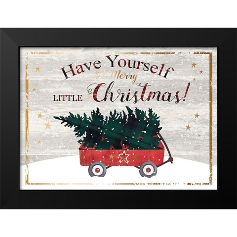 Have Yourself Black Modern Wood Framed Art Print by P.S. Art