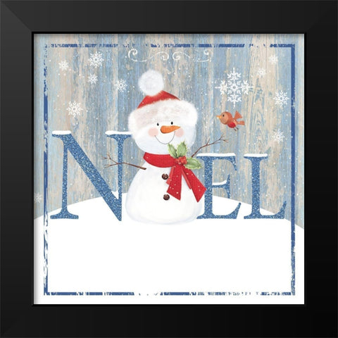 Noel Black Modern Wood Framed Art Print by P.S. Art