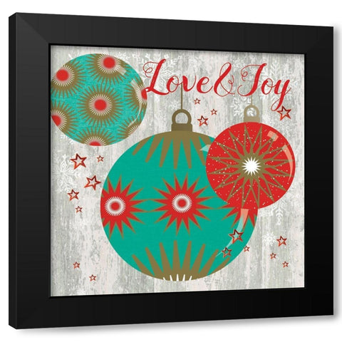 Love and Joy Black Modern Wood Framed Art Print with Double Matting by P.S. Art