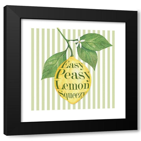 Easy Peasy Black Modern Wood Framed Art Print by P.S. Art