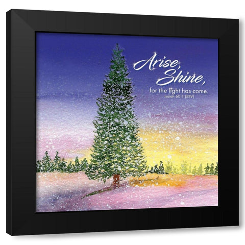 Arise and Shine Black Modern Wood Framed Art Print by P.S. Art