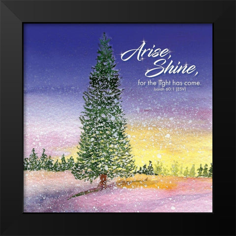 Arise and Shine Black Modern Wood Framed Art Print by P.S. Art