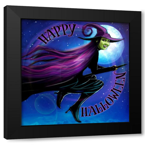 Witch Black Modern Wood Framed Art Print with Double Matting by P.S. Art