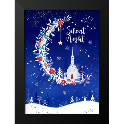 Silent Night Black Modern Wood Framed Art Print by P.S. Art
