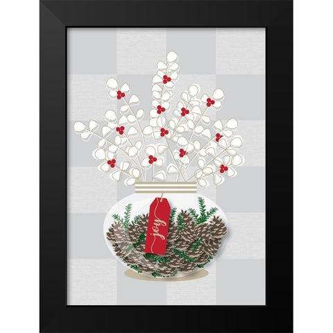 Joy Black Modern Wood Framed Art Print by P.S. Art
