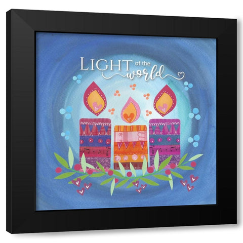 Light of the World Black Modern Wood Framed Art Print with Double Matting by P.S. Art